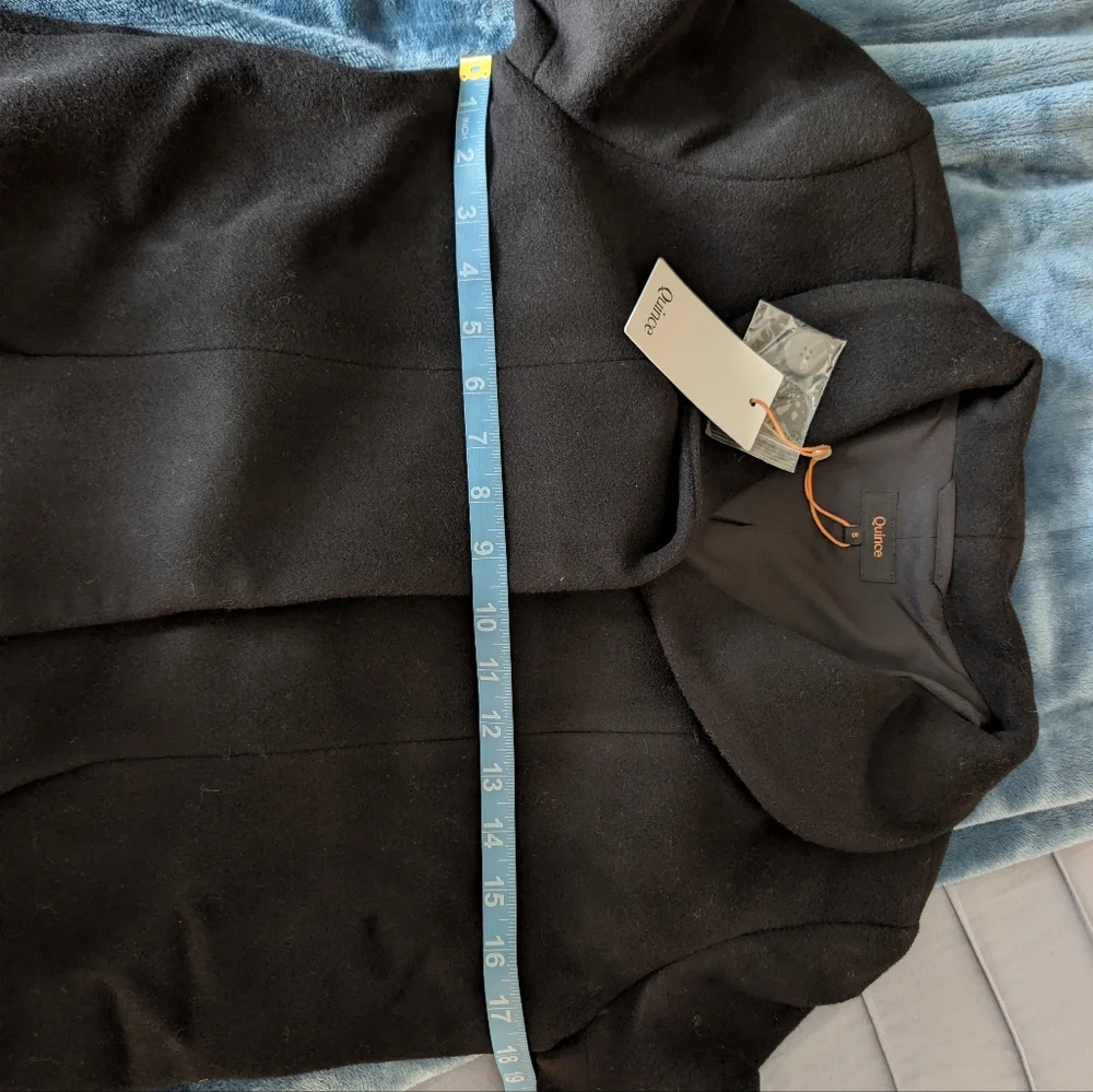 Quince Womens Wool Cashmere Cocoon Coat NWT Size Small Mid Length Quiet Luxury - Picture 6 of 7